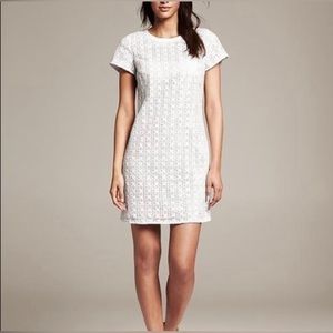 Banana Republic White Eyelet Crochet Dress